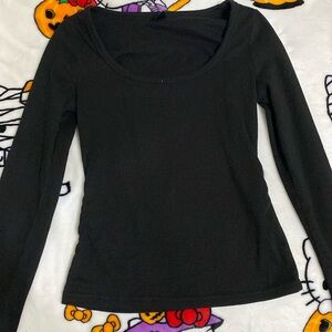 Shein Dazy long sleeve black top